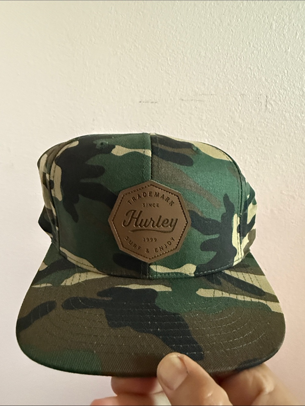 Hurley Camouflage Snapback Hat - Green & Brown